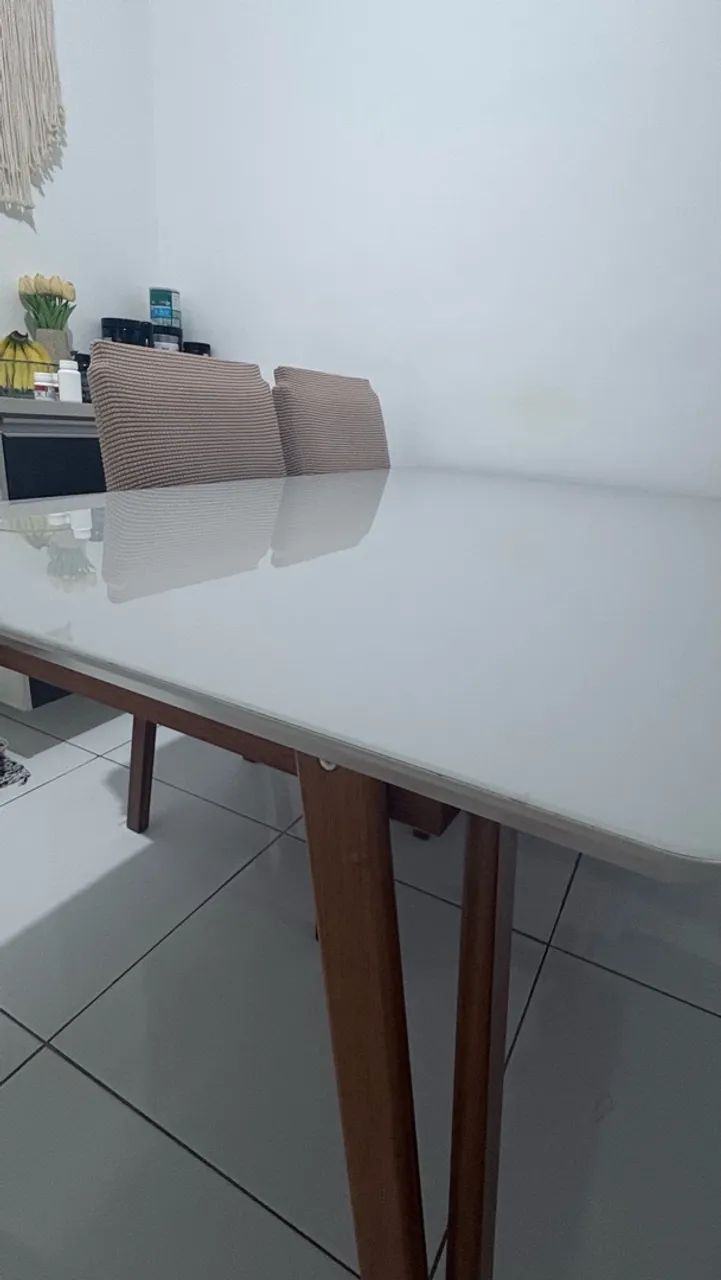 Mesa de vidro temperado 8 lugares  - Foto 2