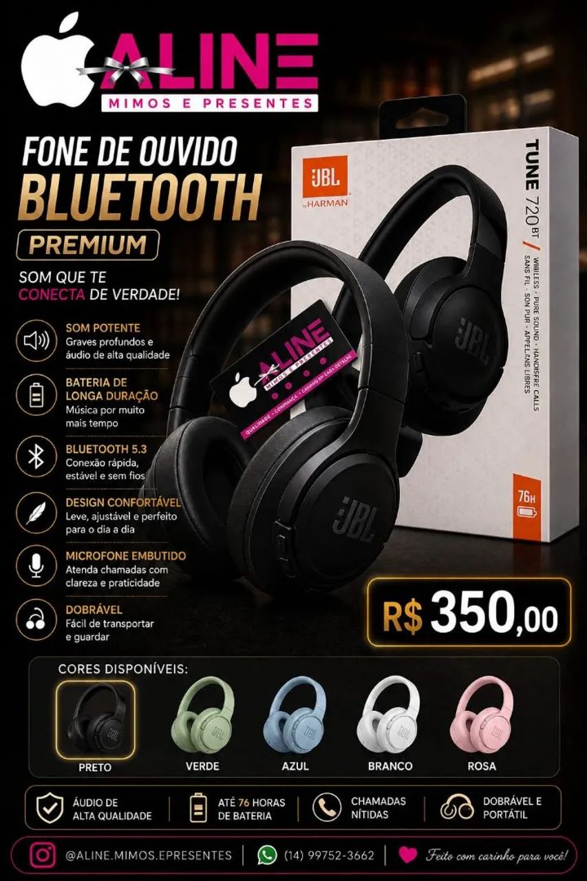 FONE BLUETOOTH JBL TUNE 720 