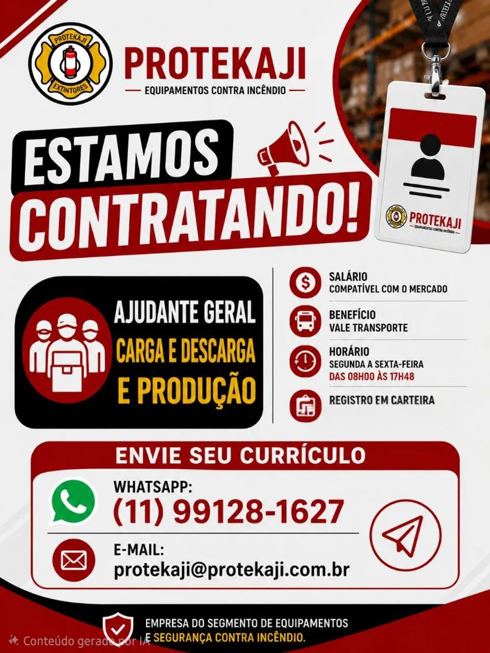 Vaga producao / carga e descarga 