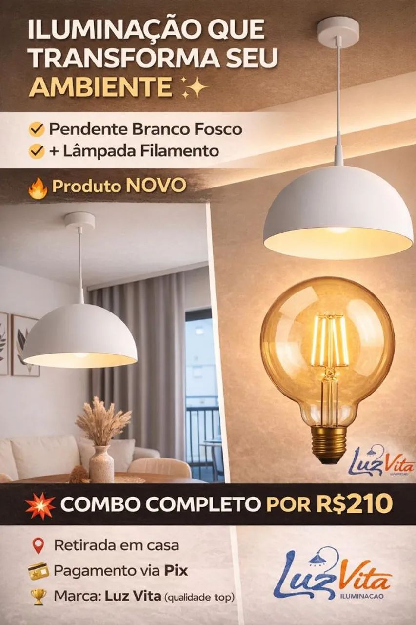 Lustre Pendente branco