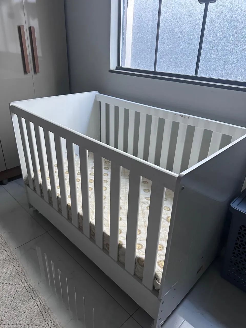 ? BERÇO MINI CAMA BRANCO + COLCHÃO