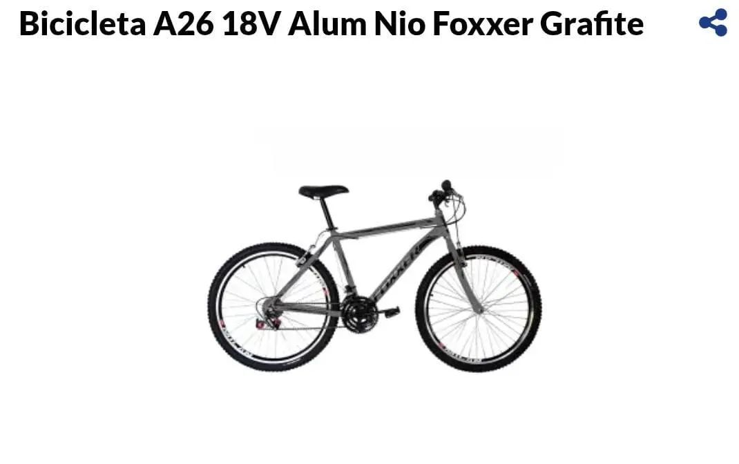 Bicicleta Aro 26 Foxxer Alumínio