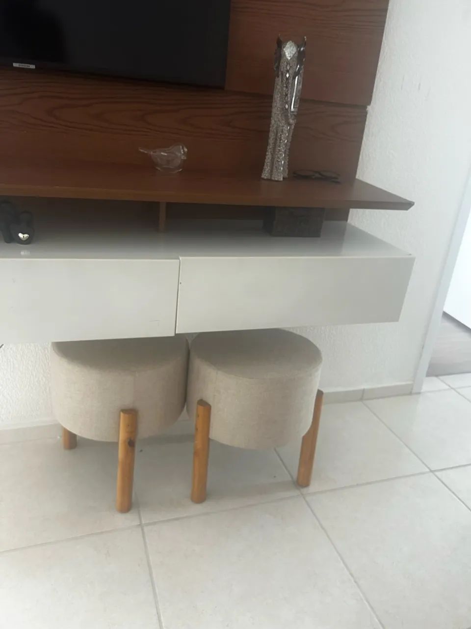 2 puff de linho  - Foto 3