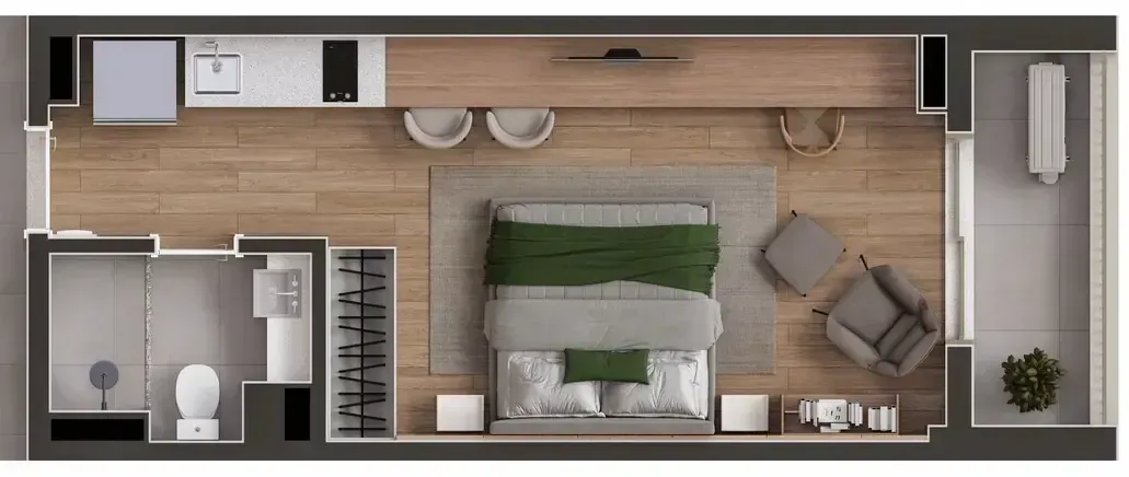 PLANTA 33m²