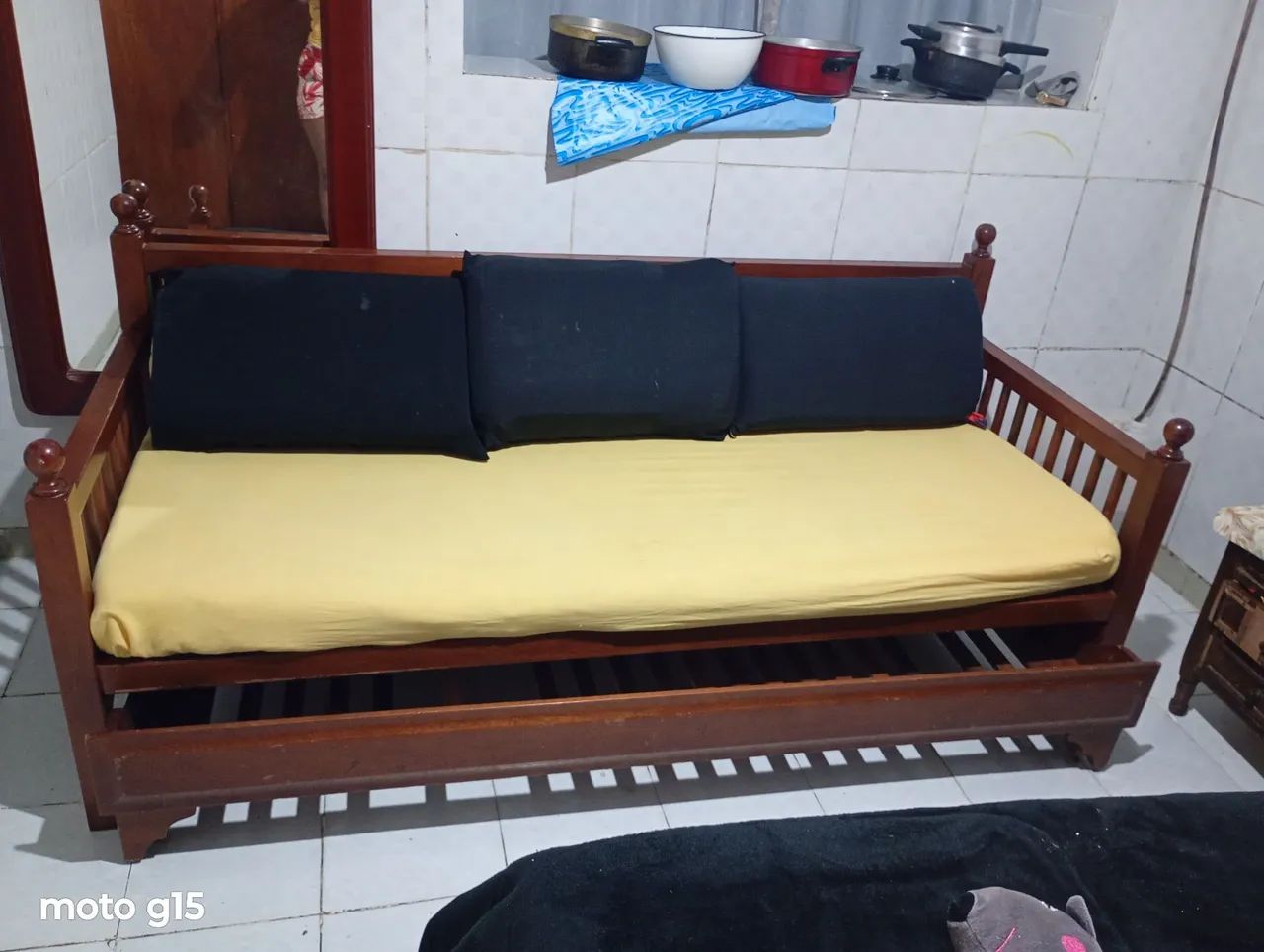 Sofá cama perfeito estado vai com colchão.. Aceito cartão  - Foto 5