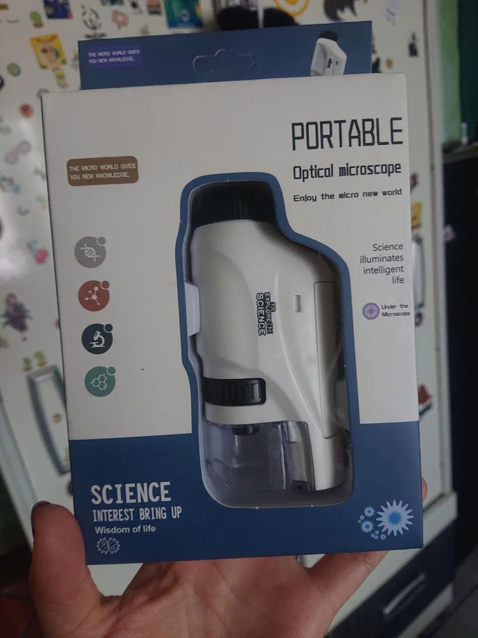 Mini microscópio óptico portátil 