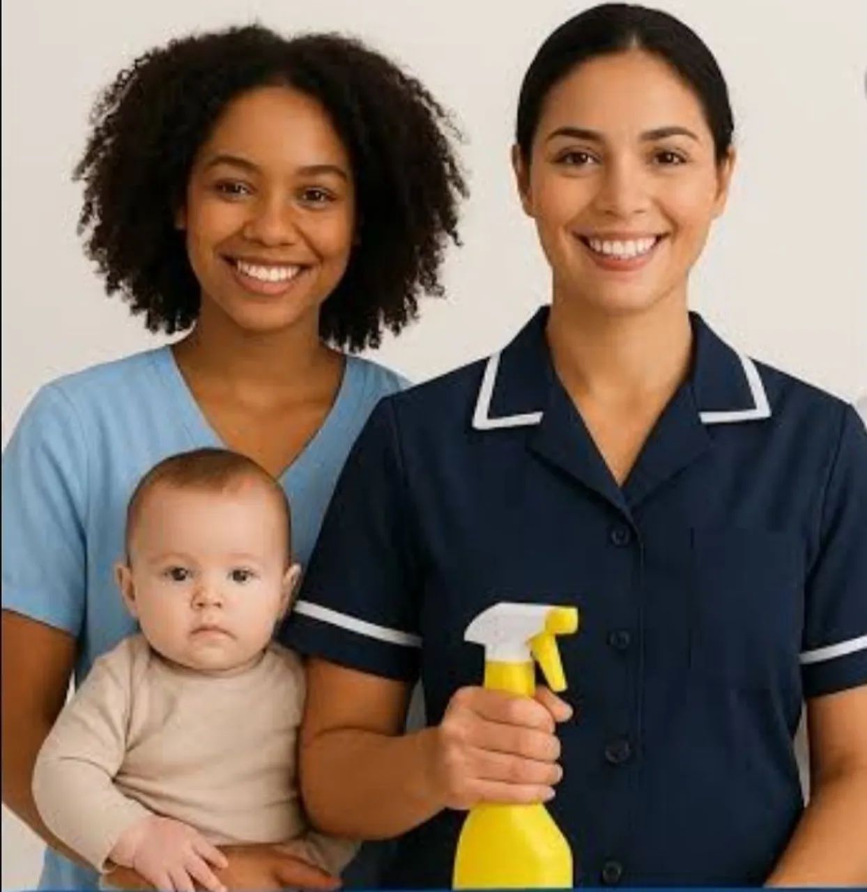 Trabalha como doméstica e de babá