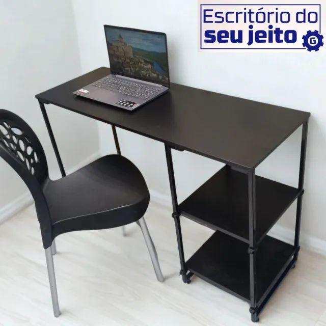 Escrivaninha 1,10m NOVO Mesa Industrial Multiuso para Escritório Computador Notebook Birô
