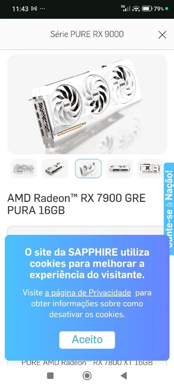 Saphire Pure RX 7900GRE - Foto 3