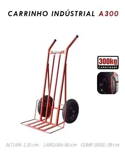 Carrinho Reforçado de Cargas em geral 300Kg  - Foto 5