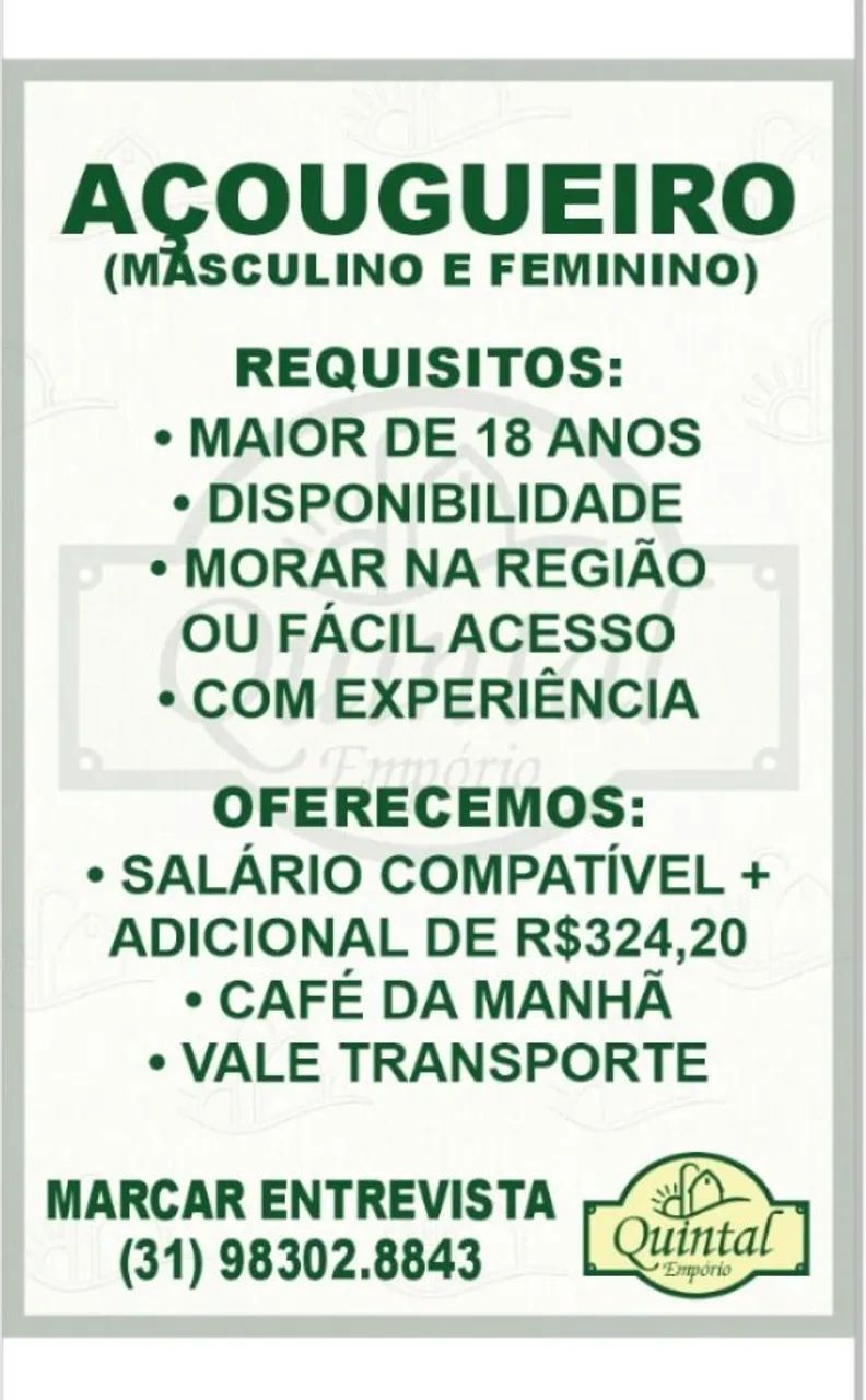 Vaga Açougueiro 
