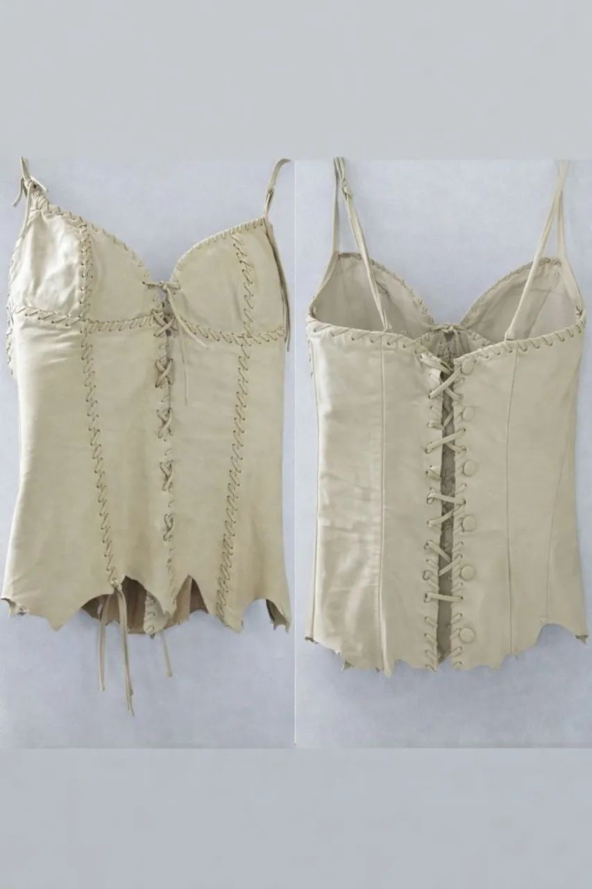 Croped de couro legítimo 