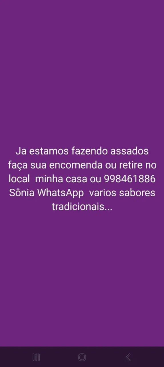 Vendas de Assados 
