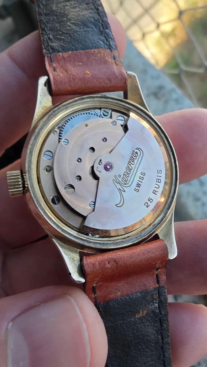 Minerva Vintage Automatic - 25 Rubis - Swiss Made - Raro - Foto 5