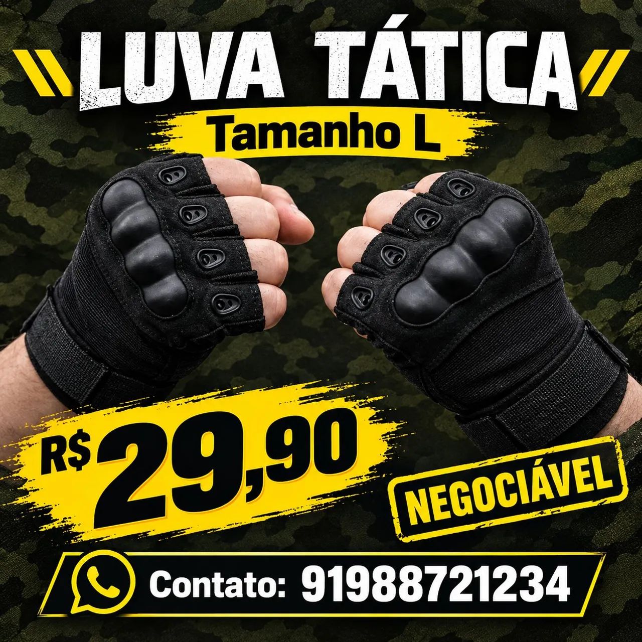 Luva tática T/L