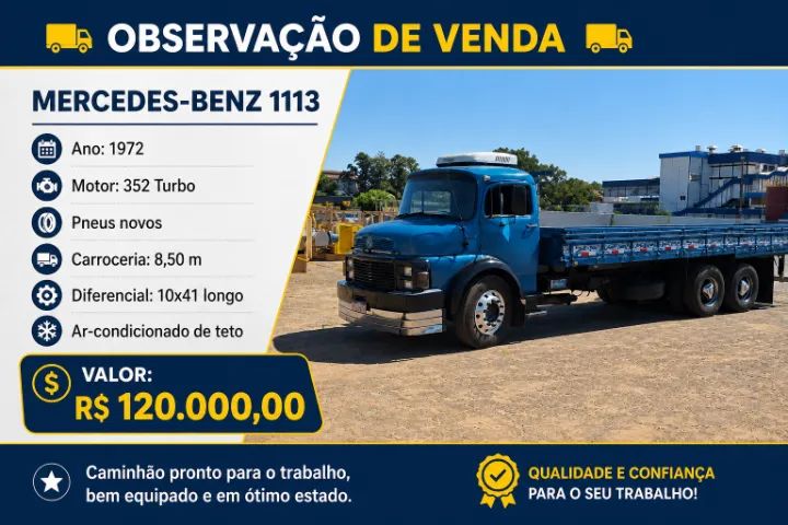 Mercedes-Benz 1113 - Caminhões - Mandaguari 1499170318 | OLX