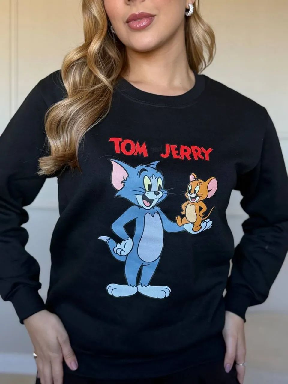 Blusa de moletom Tom e Jerry P - Foto 3