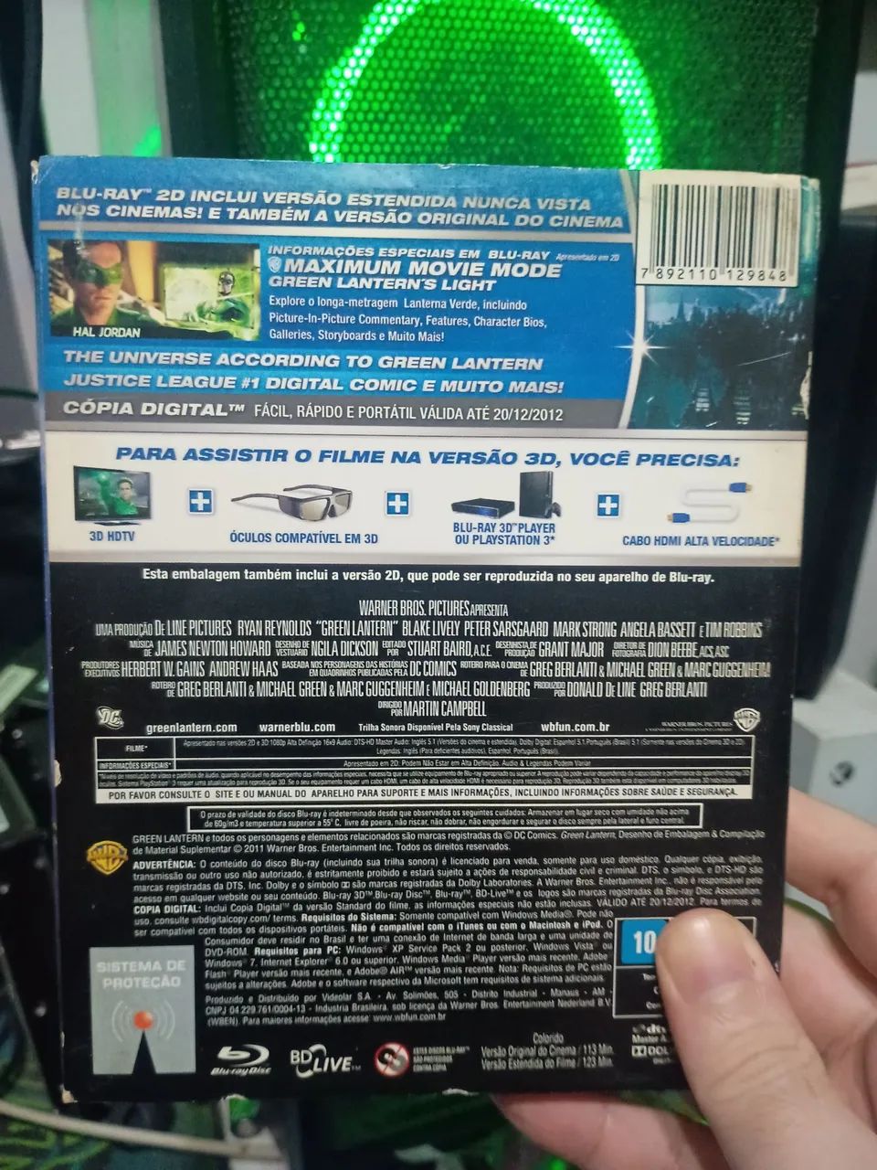 Blu Ray lanterna verde 3D  BD original com luva lenticular - Foto 2