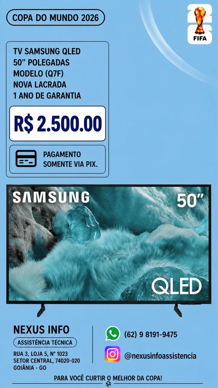 Tv 50 Polegadas Qled Samsung Nova Lacrada