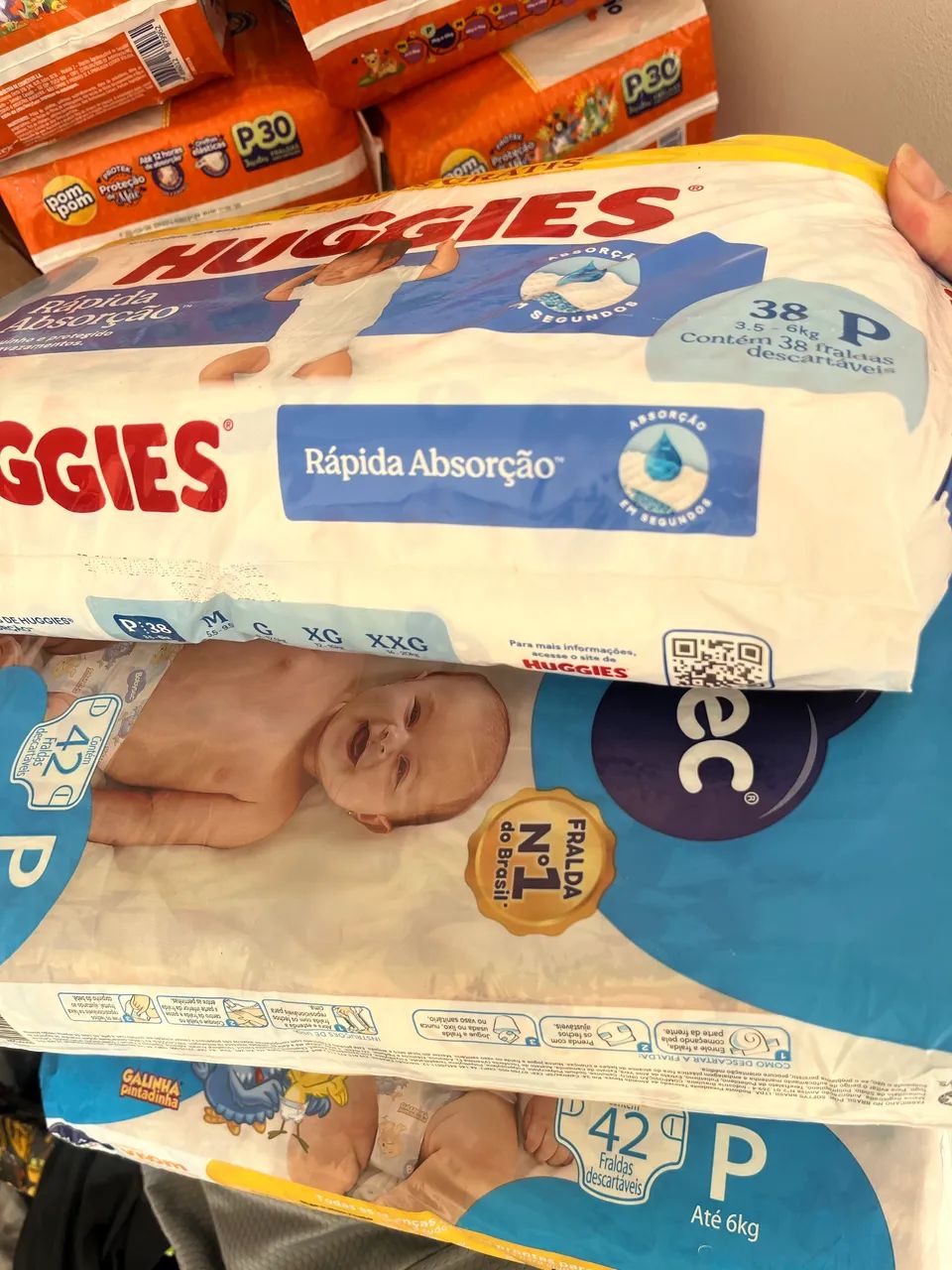 Os Três pacotes de fraldas 70,00 - Foto 2