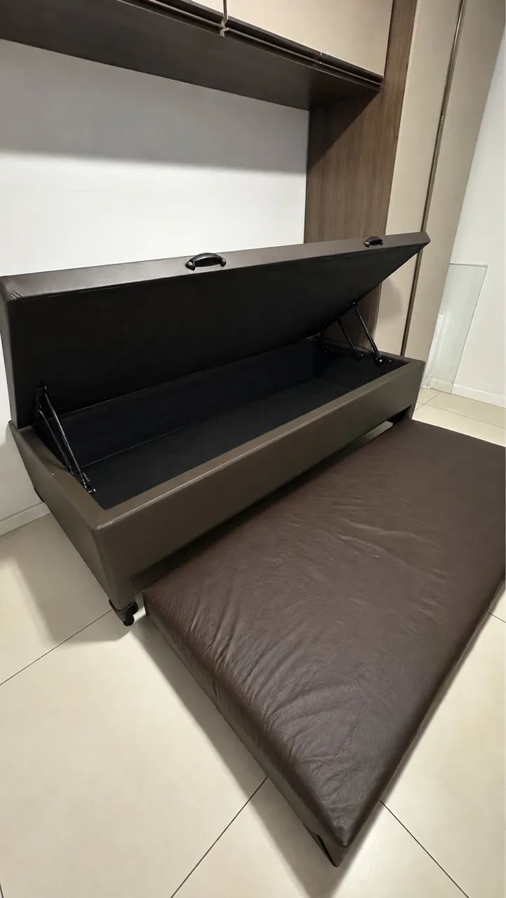 Cama box baú blindada com cama auxiliar  - Foto 4