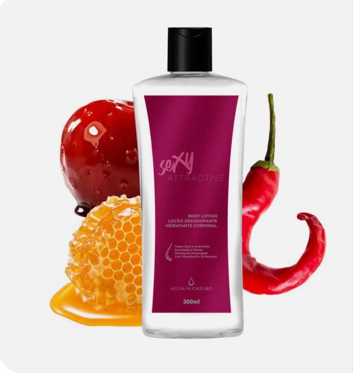 Kit 2 Hidratante corporal 300 ml attractive sexy Água de cheiro 