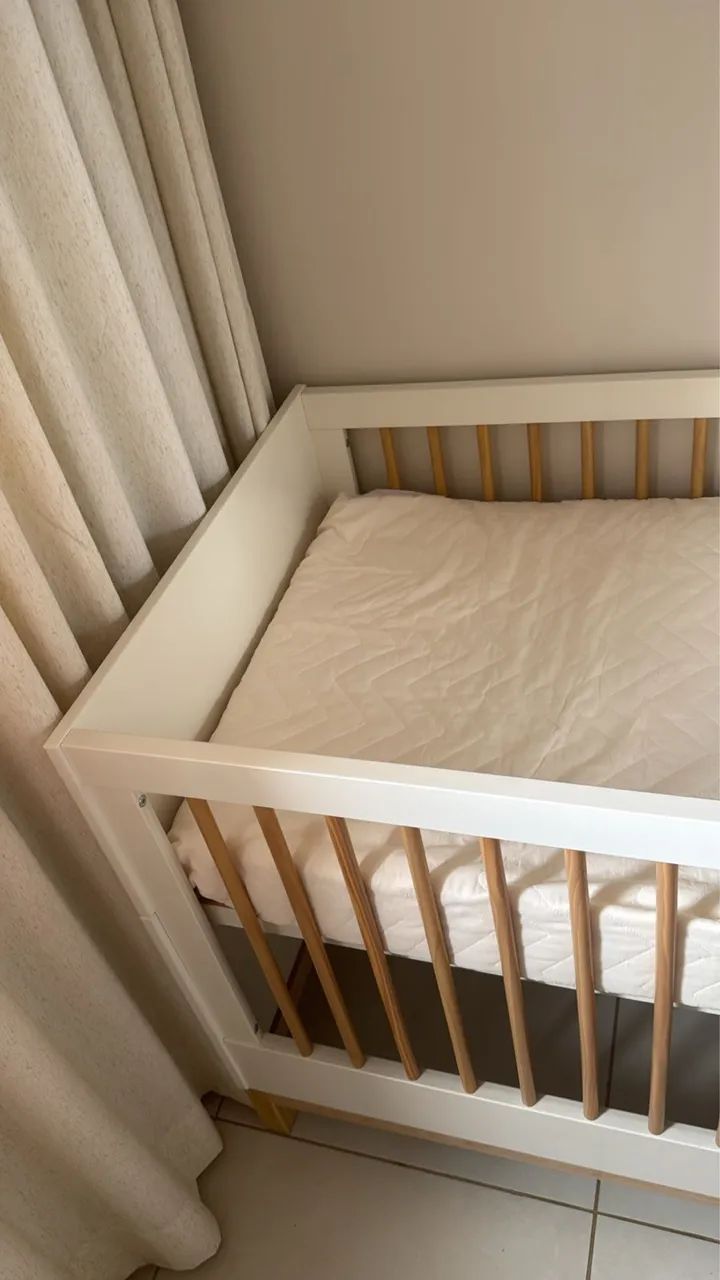 Berço americano cozy quarter com colchão - Foto 3