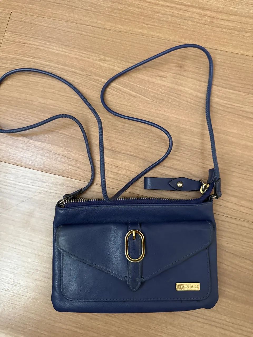 Bolsa couro legítimo black bull