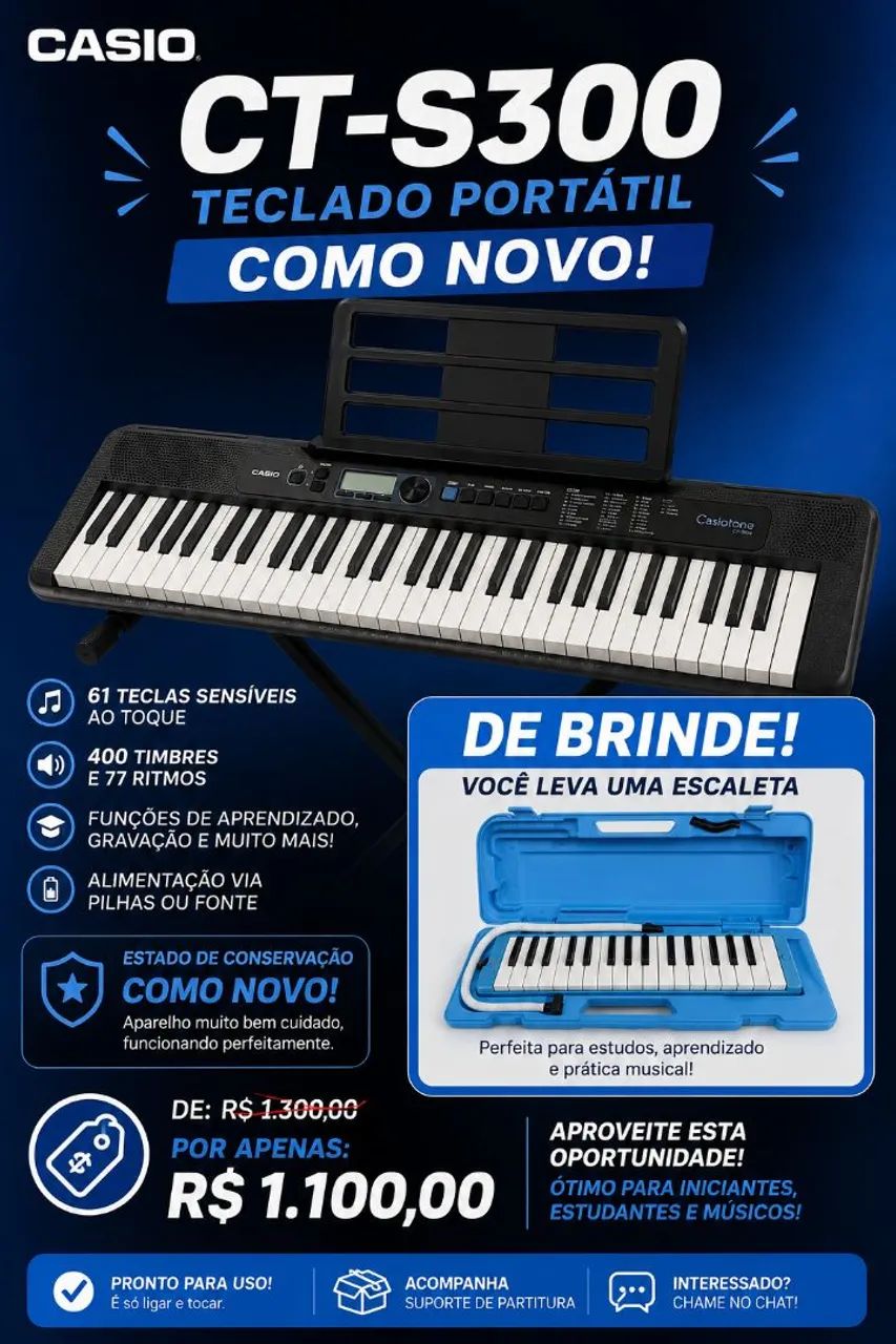 Casio cts300 + brinde 