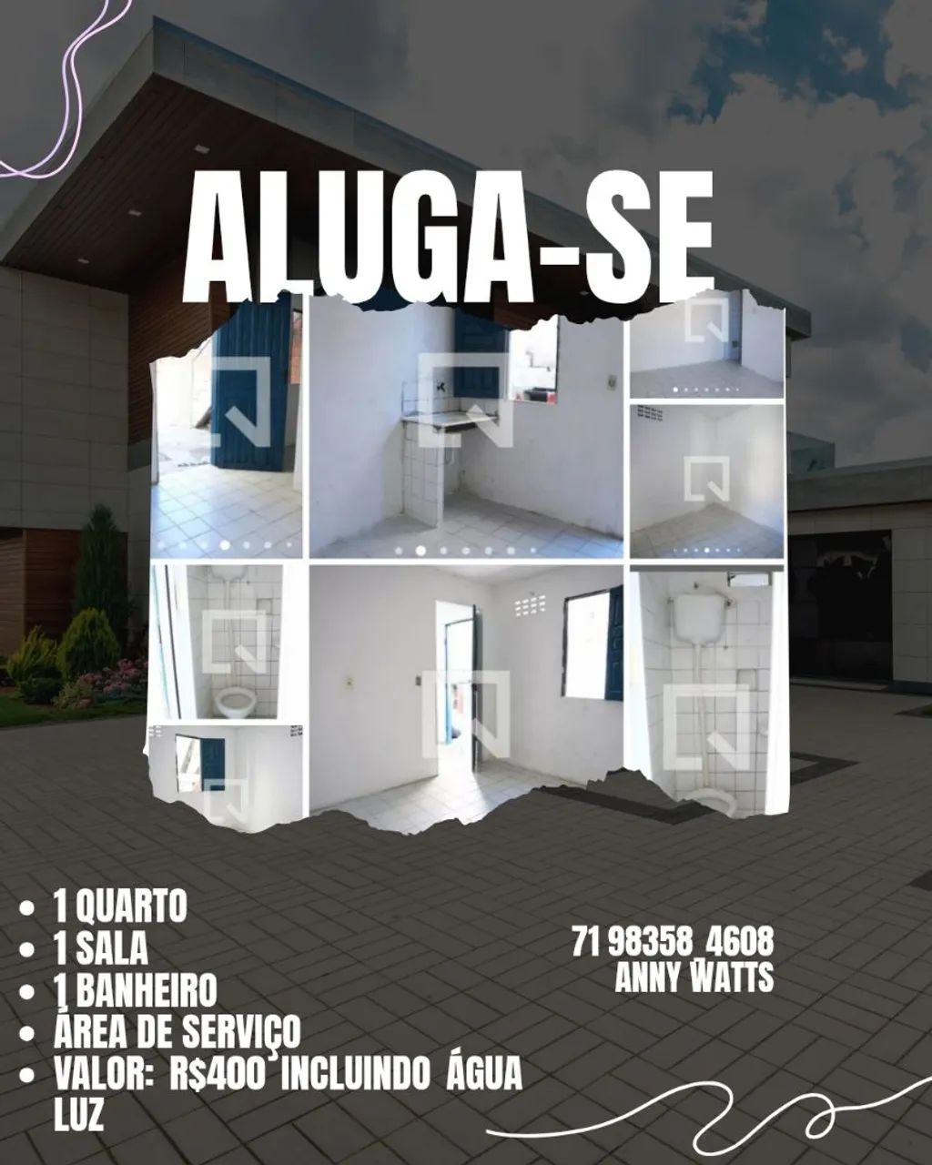 Alugando quarto ,sala,banheiro 