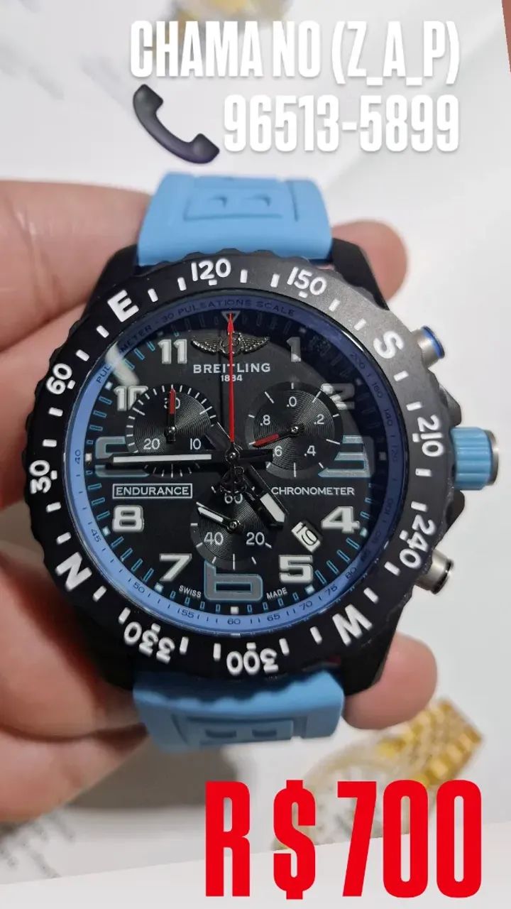 Relógio BREITLING ENDURANCE MULTIFUNCIONAL PULSEIRA AZUL