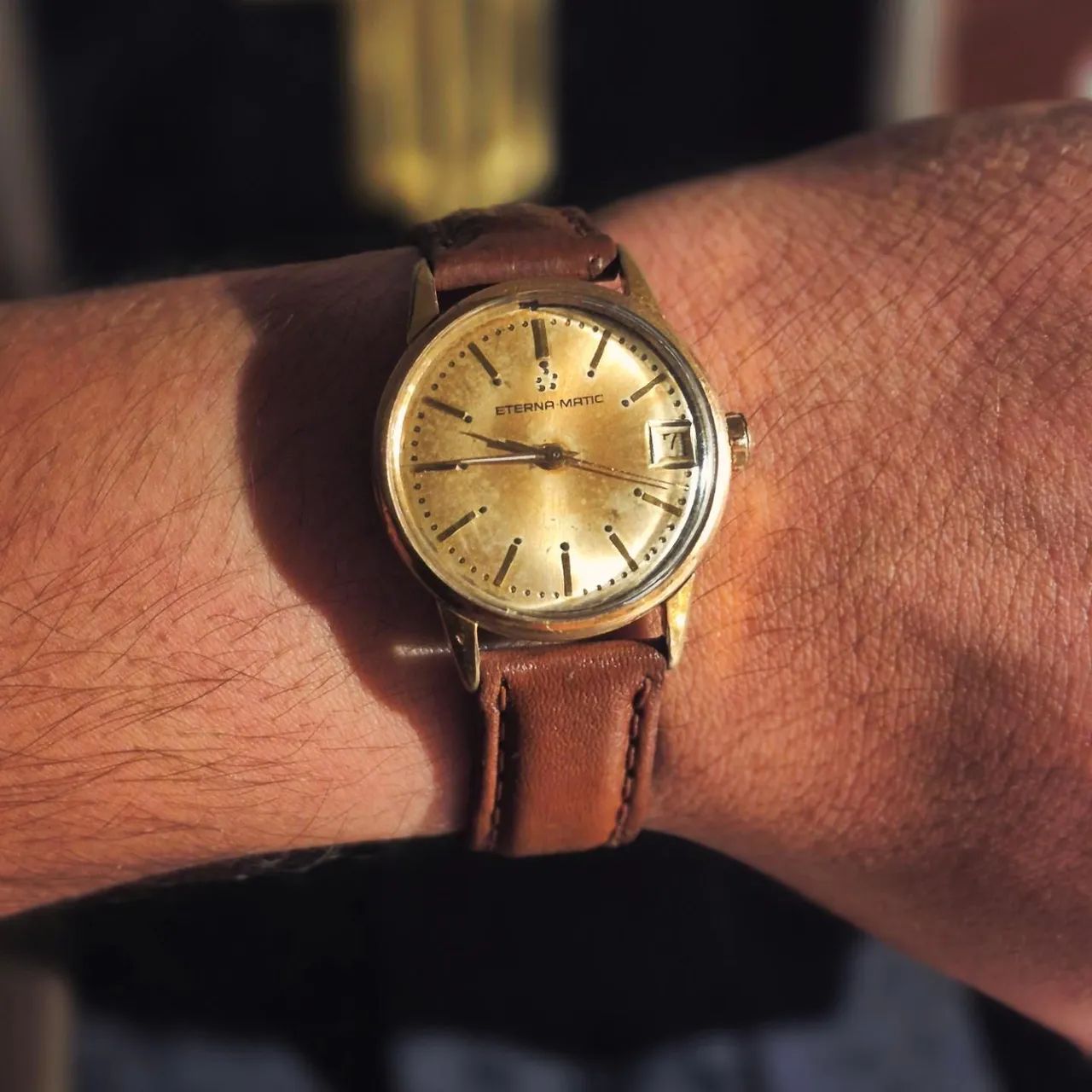 ETERNA MATIC | DATE | PLAQUE D'OR | 1964 - Foto 5