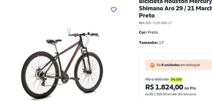 bicicleta houston aro 29