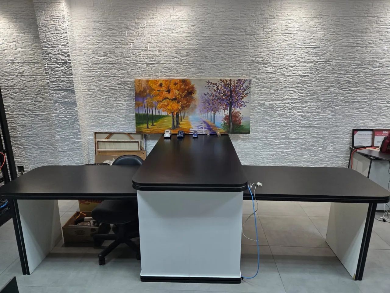 Mesa dupla de escritório 3,1x1,7x0,9m  - Foto 2