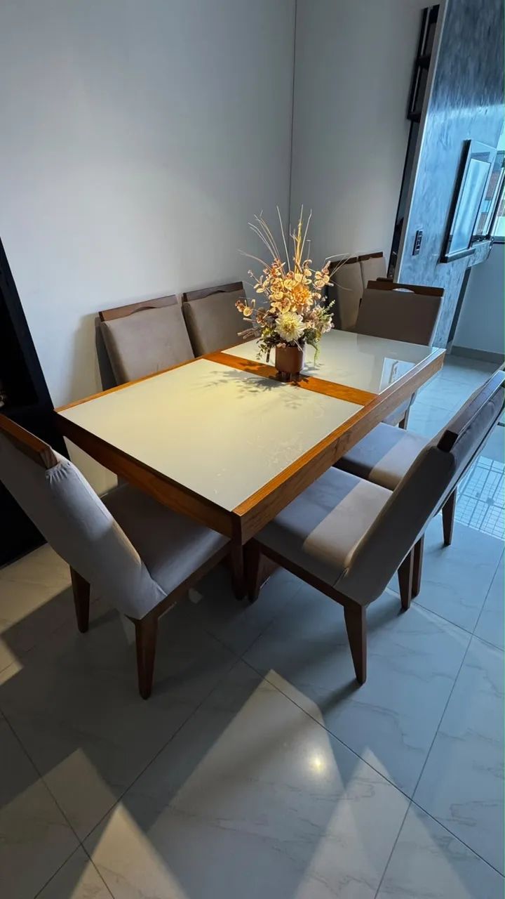Mesa de jantar 6 cadeiras semi nova  - Foto 3