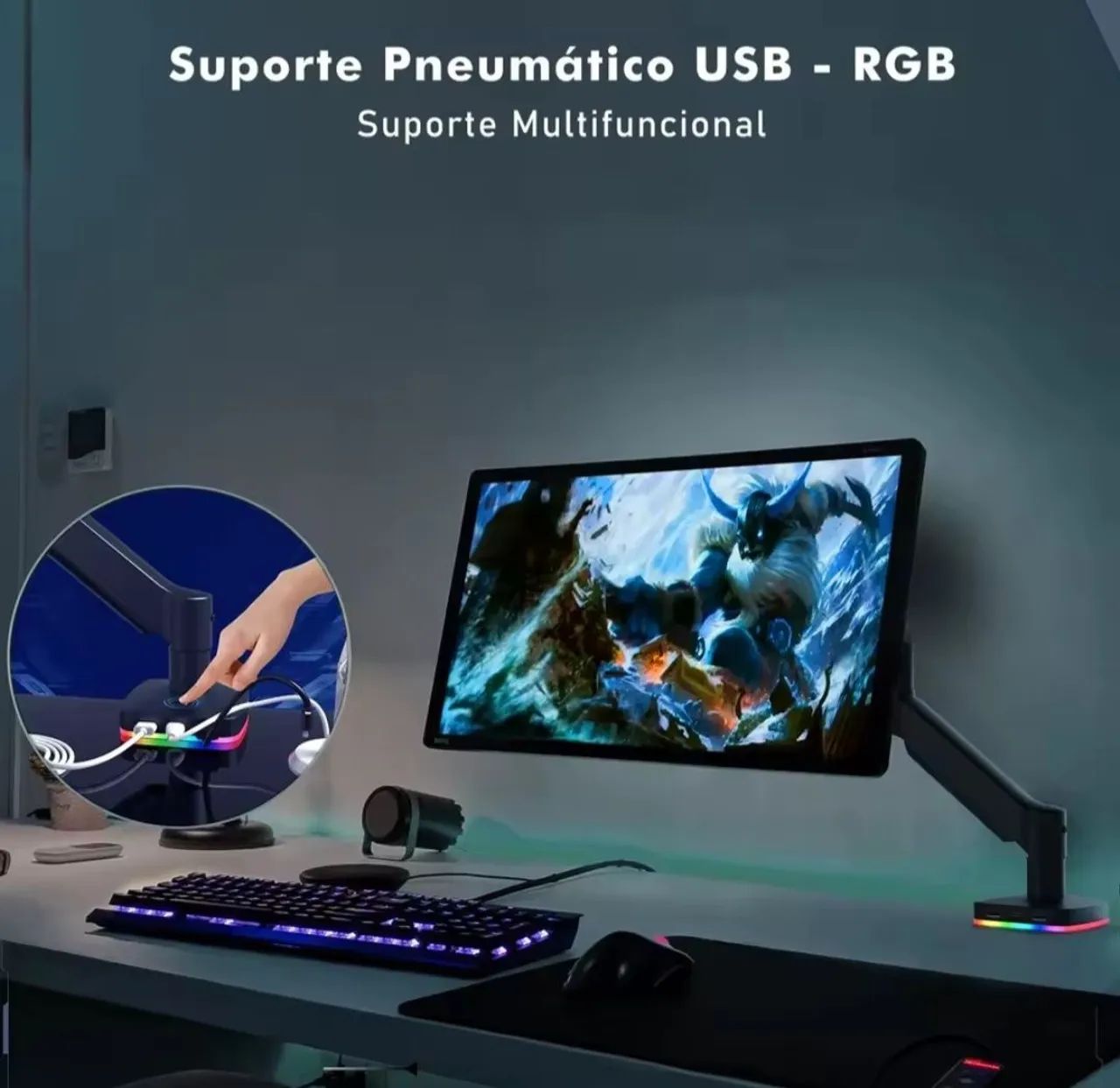 Suporte braço Articulado Coibeu  RGB 17/34 Polegadas  - Foto 4