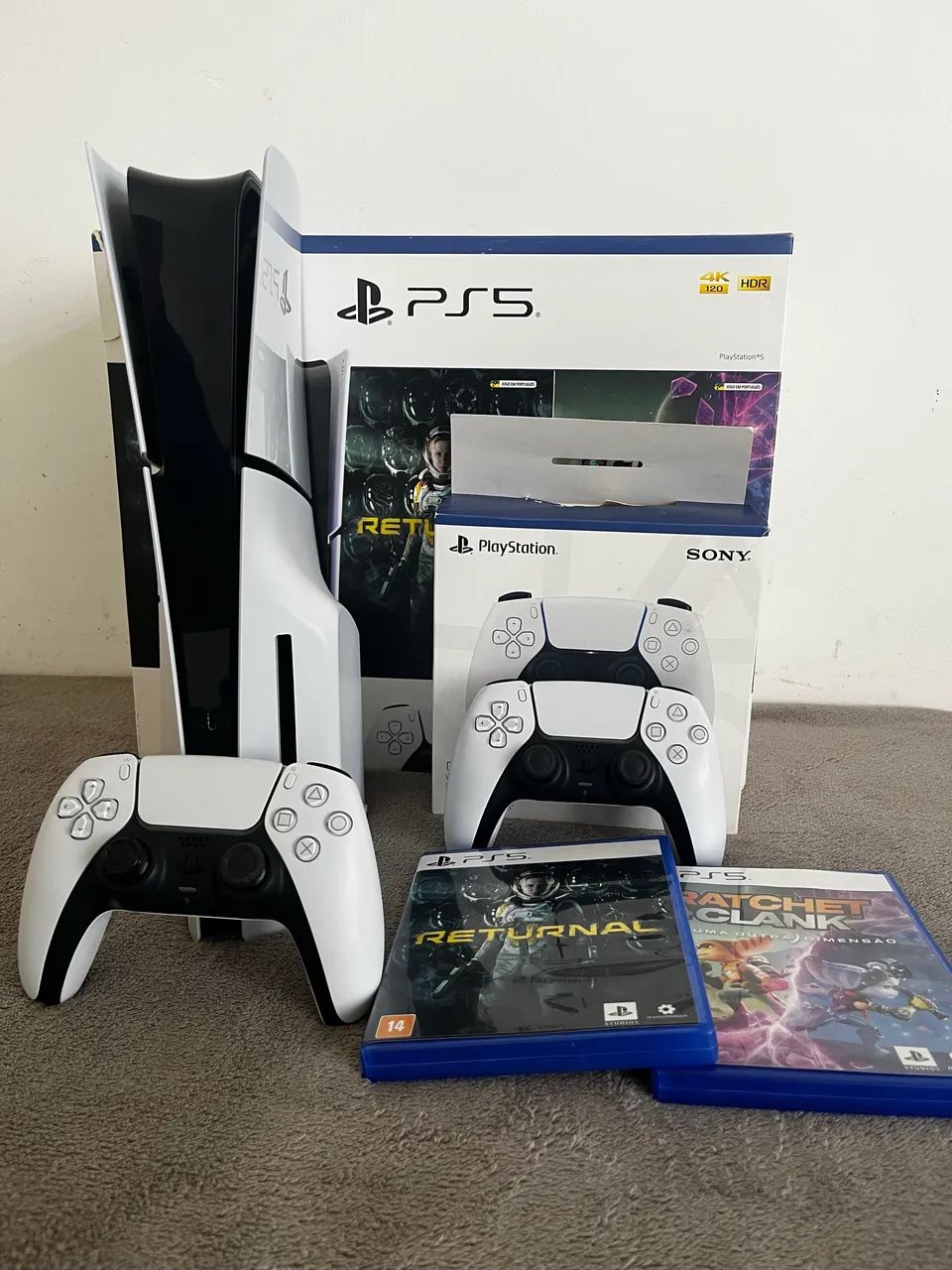 Ps5 Slim Com Leitor + 2 Controles  - Foto 2