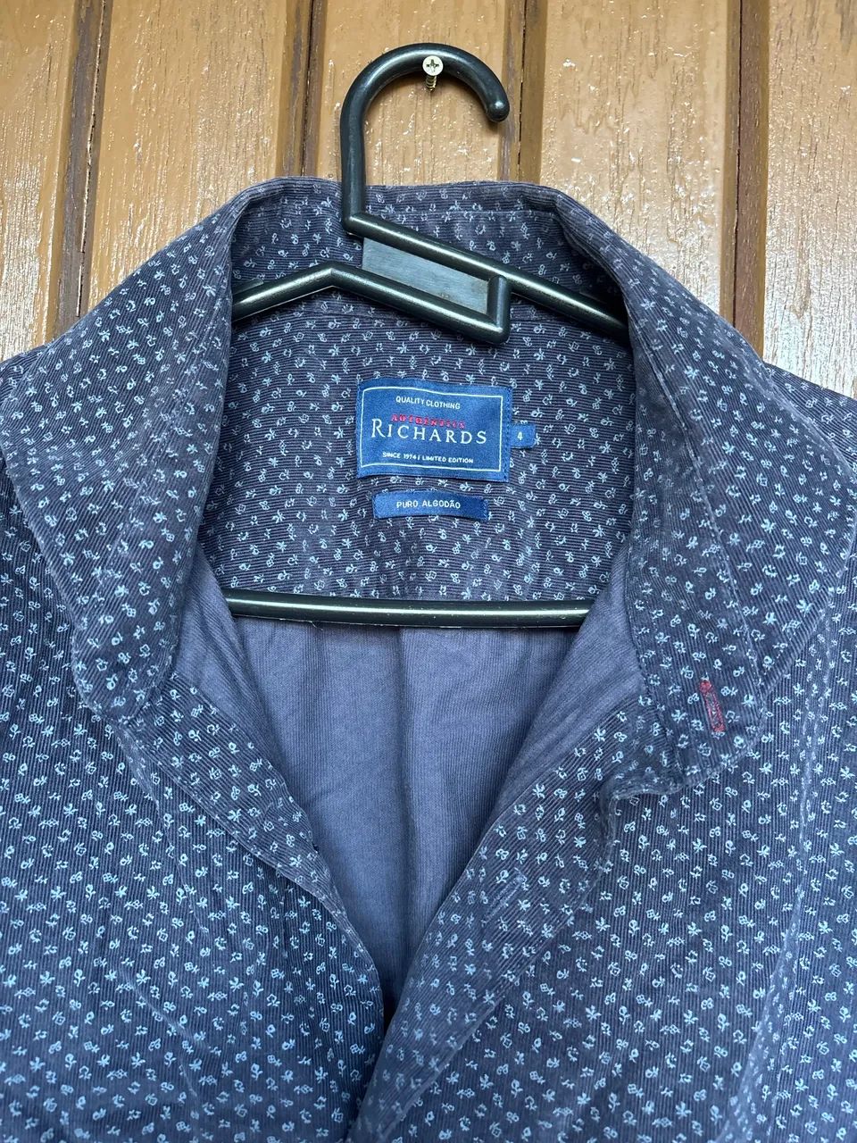 camisa richards masculina azul g - Foto 3