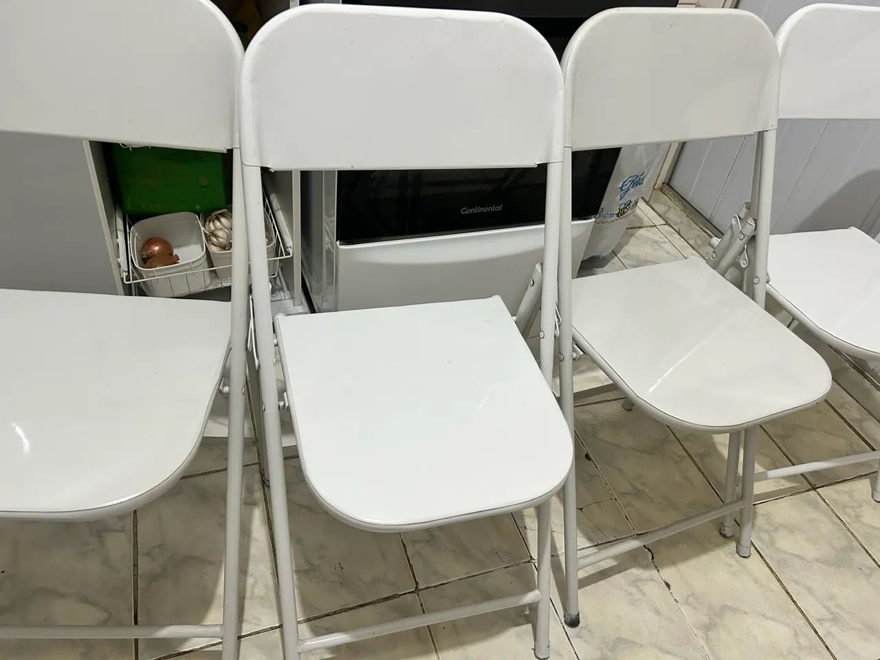 Conjunto com 4 Cadeiras Dobráveis