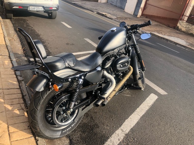 HARLEY 883 PRETO FOSCA COM TODOS ACESSÓRIOS