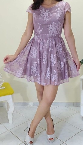 vestido curto lilás - Foto 3