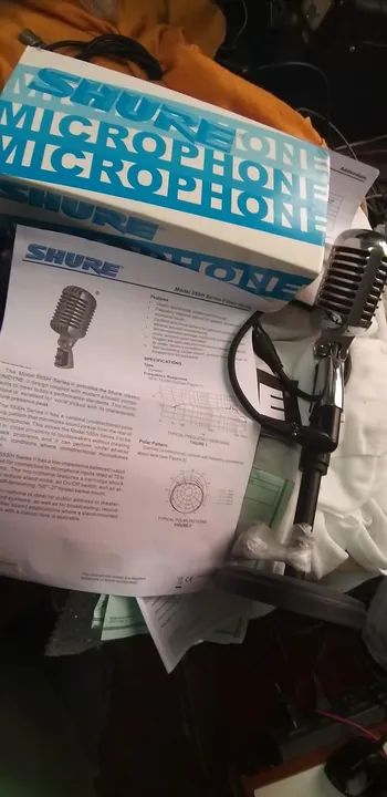 Microfone novo, manual, original Shure 55 H made in usa, URGENTE! - Foto 3