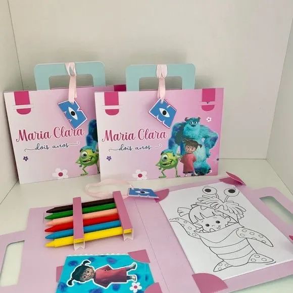 10 maletinhas de colorir 