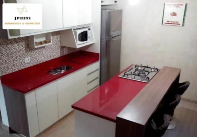 Cozinha Planejada/Lavatório - Mármore Vermelho Estellar (Linha Quartzo) - Foto 5
