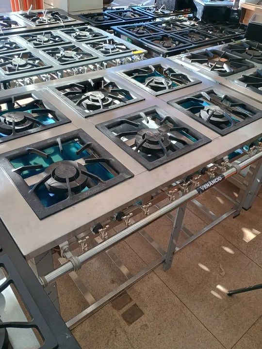 Fogão Inox Venâncio 6 Bocas 40x40 
