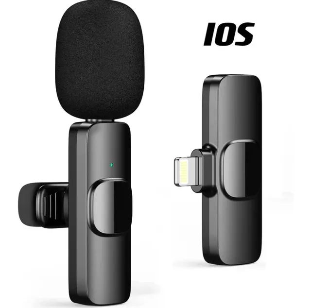 Microfone de Lapela Sem Fio K9 Vlog Tipo C e iPhone - Foto 2