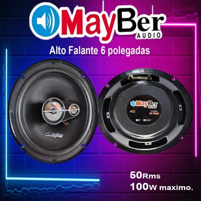 Par De Alto falante 6 Polegadas 50rms 100w Mayber Audio
