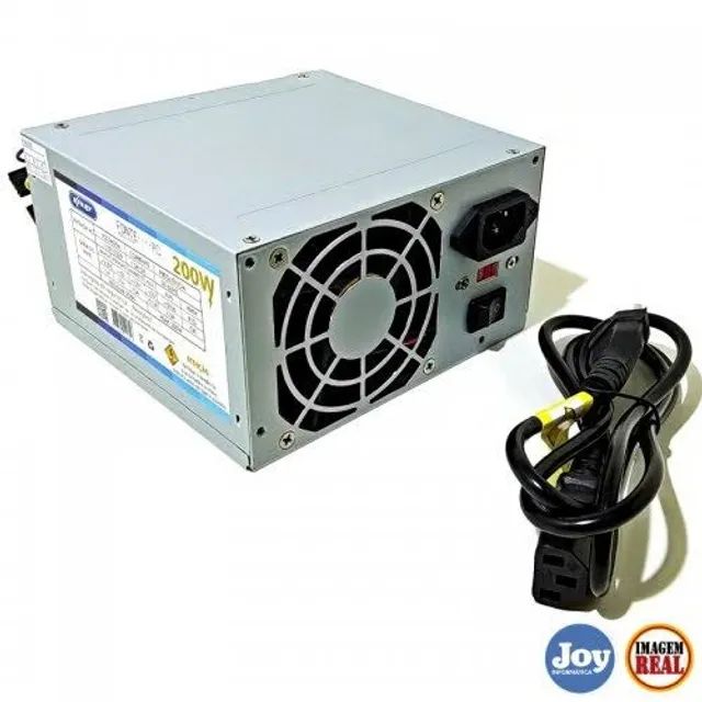 Promoção: Fonte Atx 200w Reais Power Super Silenciosa Pc Bivolt Knup - Foto 3