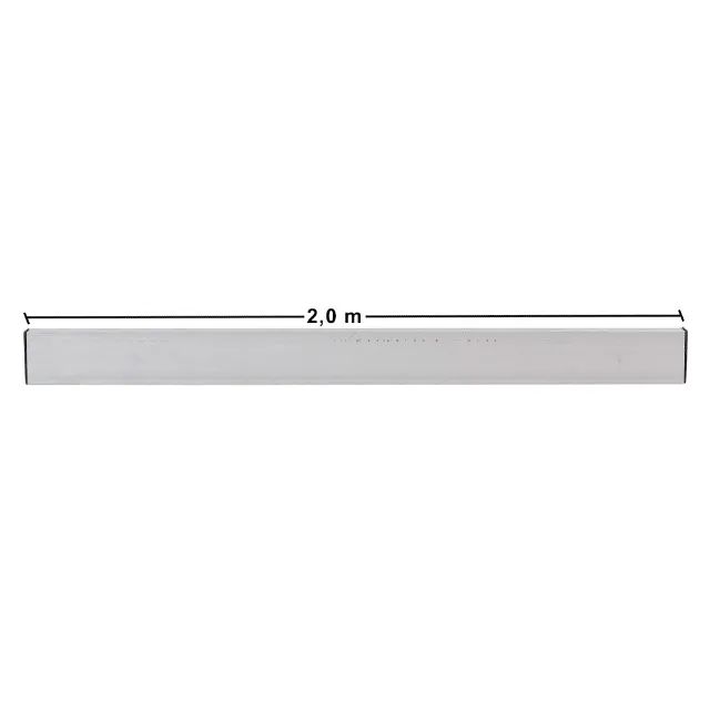 Régua de Alumínio Bitubular Leve para Pedreiro 4,42cm x 2,05cm Libra 2,5 M