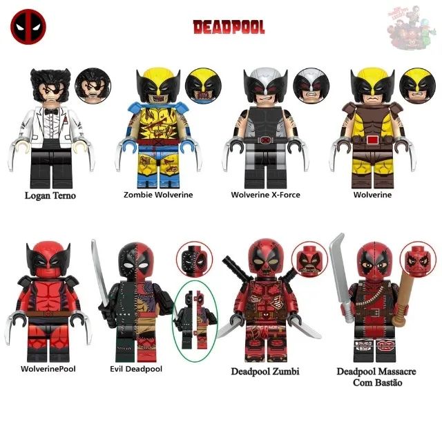 wolverine e Deadpool minifigure 